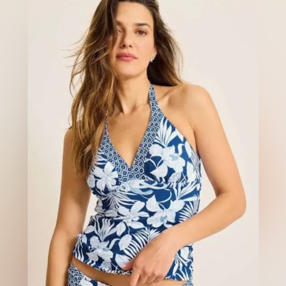 Tommy Bahama Island Cays Blooms Reversible Tankini - XL - New - Picture 1 of 9